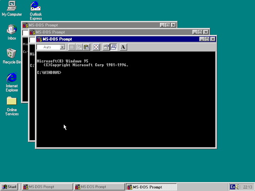 Finestres de Windows 95