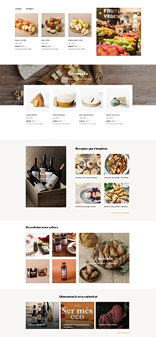 El nuevo comercio electrónico de la sección de alimentación de Pyrenées ha tenido como objetivo facilitar la compra en línea de los usuarios tanto en la búsqueda de productos como en la personalización de la compra.